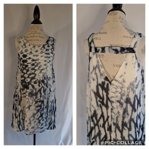 Paper Crane Abstract Print Dress